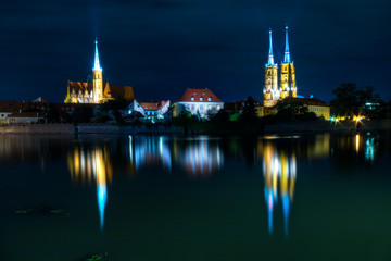 Night photos of the old town. Wroclaw, Poland.