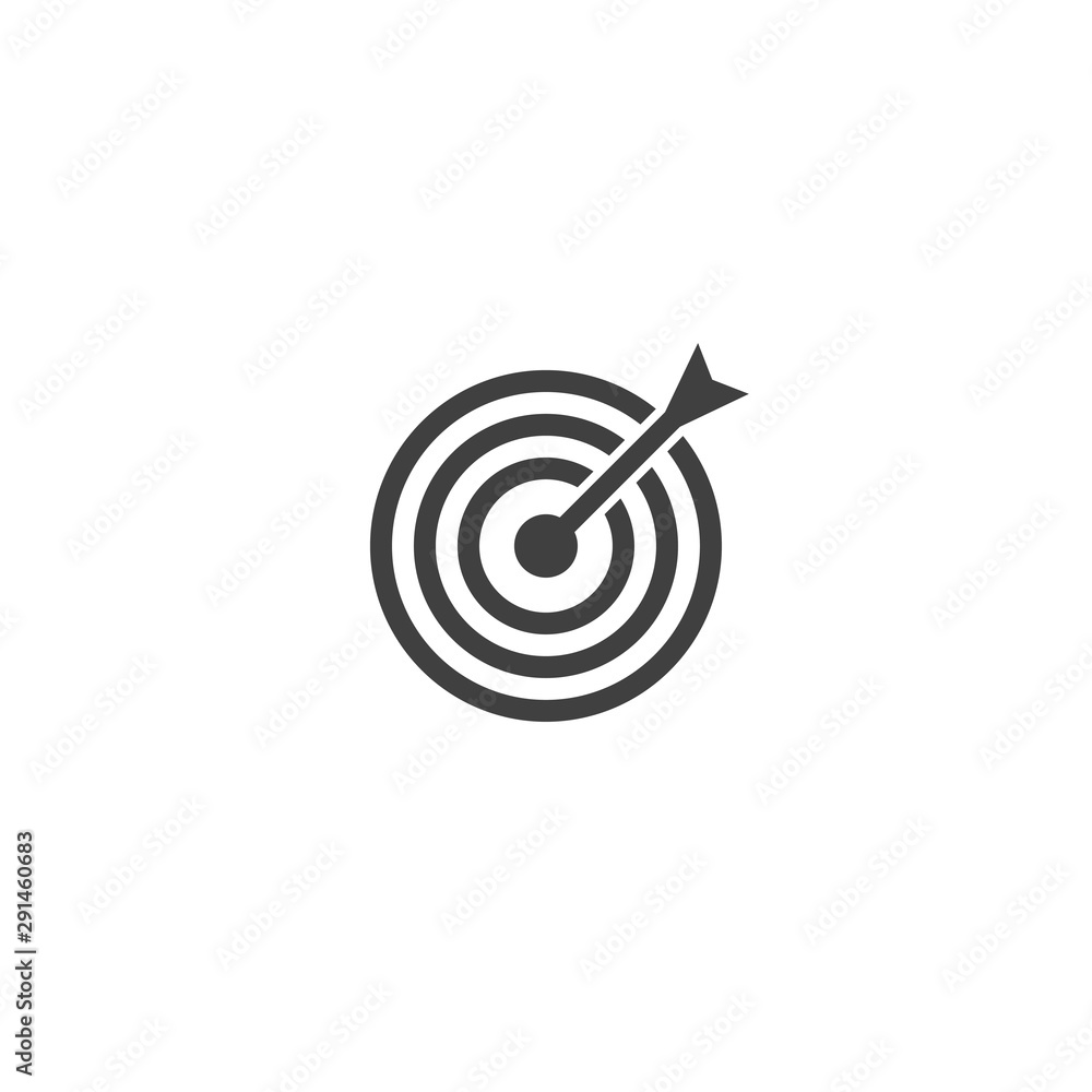 Aufkleber target icon in black color on a white background