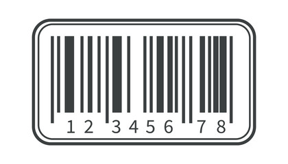Parcel shipping, barcode isolated icon, coding and scanning