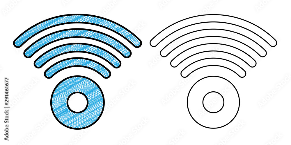 Poster signal icon design vector with texture. editable outline for other style