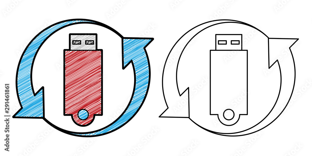 Poster protection data icon design vector with texture. editable outline for other style