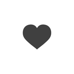 Heart icon in black color on a white background
