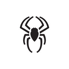 Spider graphic silhouette template vector isolated illustration
