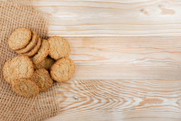 Thin Oatmeal Cookies, Healthy Cereal Crackers with Chocolate