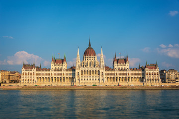Fototapeta na wymiar Budapest parliament and Danube river, Hungary