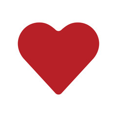 Red heart, icon. Abstract concept. Vector illustration on white background.