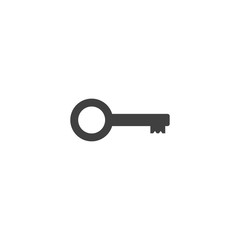 Key icon in black color on a white background
