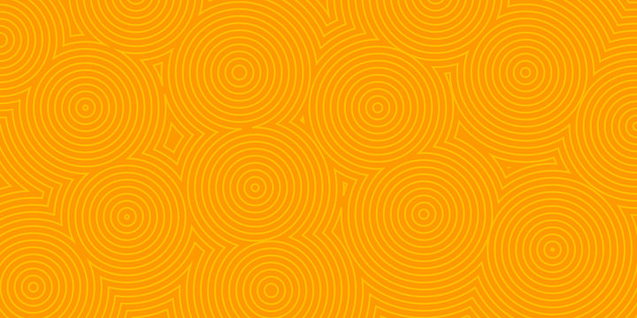 Abstract background of concentric circles in orange colors