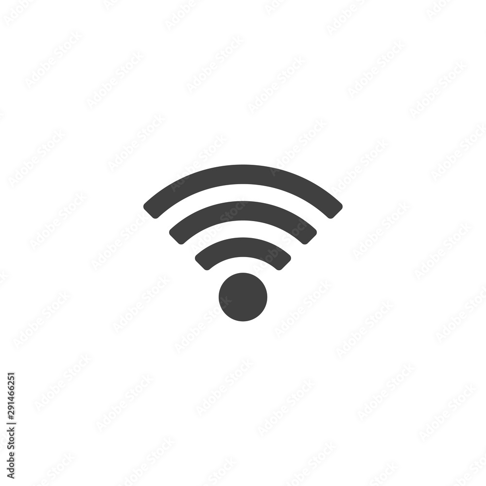 Poster wifi icon in black color on a white background