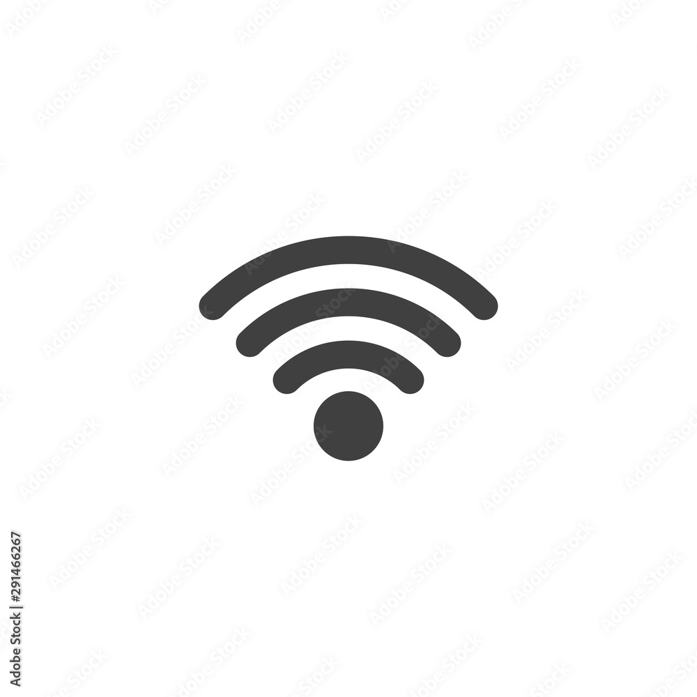 Poster Wifi icon in black color on a white background