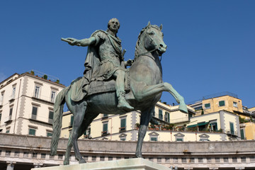 Fototapeta na wymiar Statue équestre de Charles VII de Naples