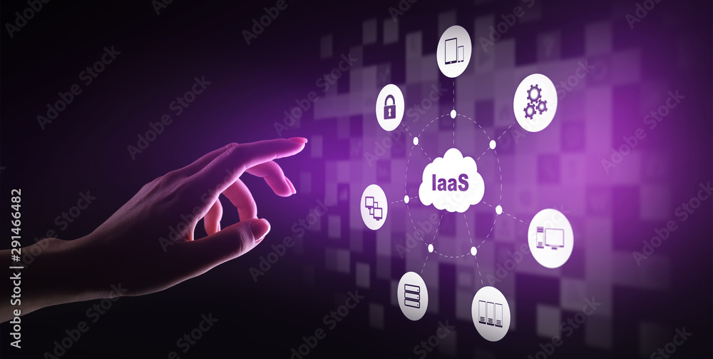 Poster iaas - infrastructure as a service, networking and application platform. internet and technology con