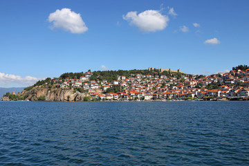 Fototapeta na wymiar Ohrid city and lake North Macedonia
