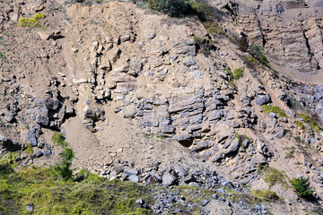 open mine of blue stone in belgium