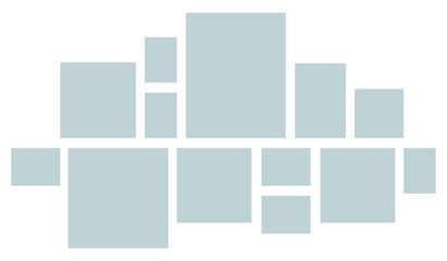 Vector Mood Board & Branding Presentation. Creative Theme Mood Board, Logo Template, Collage Frames with Universal Colour Palette. Picture Display & Montage. - Vector