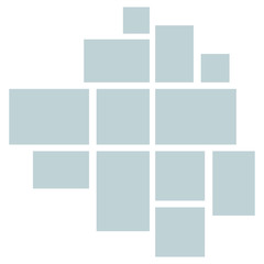 Vector Mood Board & Branding Presentation. Creative Theme Mood Board, Logo Template, Collage Frames with Universal Colour Palette. Picture Display & Montage. - Vector