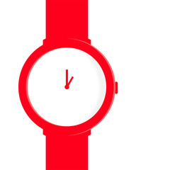 Watches on white background for your text design. Modern concept vector illustration.