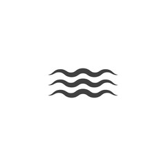 Wave icon in black color on a white background