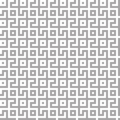 Abstract seamless maze pattern. Geometric silver and white background design