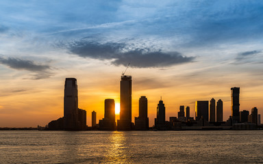 New Jersey Skyline sunset