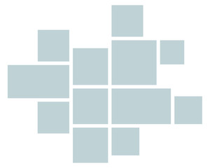 Vector Mood Board & Branding Presentation. Creative Theme Mood Board, Logo Template, Collage Frames with Universal Colour Palette. Picture Display & Montage. - Vector