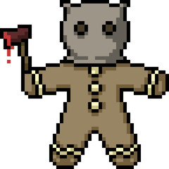 vector pixel art cookie murderer