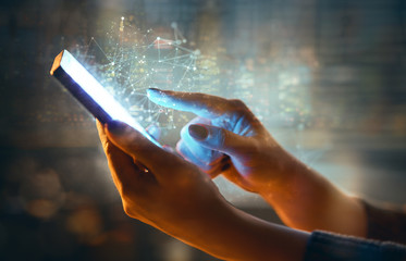 Businessman is using smartphone.