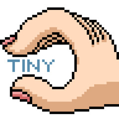 vector pixel art tiny hand