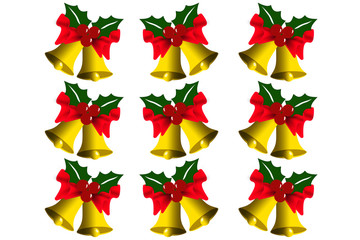 Christmas decoration isolated on white background.