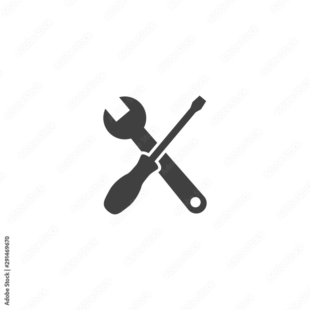 Poster tools icon in black color on a white background