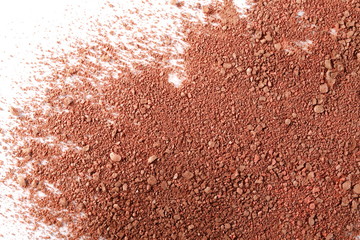Face powder makeup isolated on white background, top view