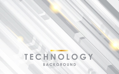 Abstract light silver background vector. Technology white background.
