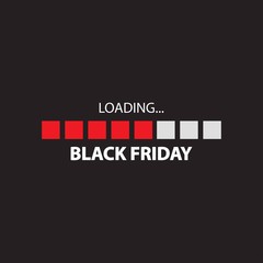 Black friday sale banner withprogress loading bar. Sale banner.Sale inscription design template
