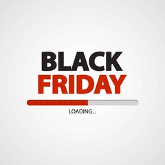 Black friday sale banner withprogress loading bar. Sale banner.Sale inscription design template