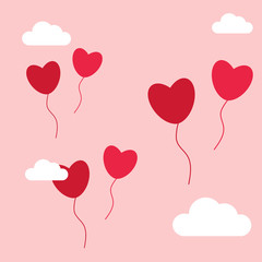 Valentines day card, love beautifil vector illustration