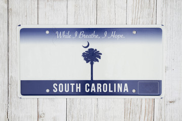 South Carolina car license plate