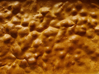 top view of freshly baked apple pie surface