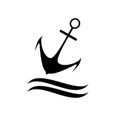 anchor icon vector design template