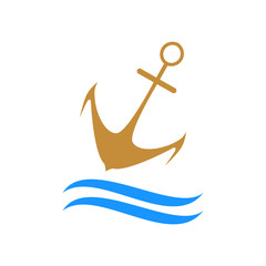 anchor icon vector design template
