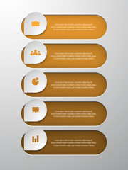 Obraz premium Step by step infographic.
