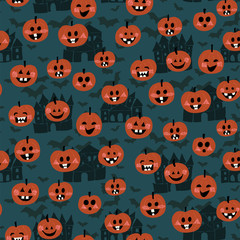 happy jack-o'-lanterns vector pattern