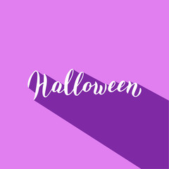 Halloween typography text phrase. Trendy lettering word with shadow effect template. Modern Halloween party poster. Vector eps 10.