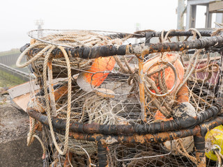 Close up detail of West Coast Crab Traps