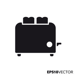Toaster vector glyph icon