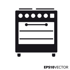 Kitchen range vector glyph icon