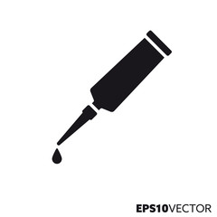 Tube of glue vector glyph icon