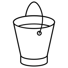 Can, pail, paint bucket, pitcher, scuttle, tub, vessel vector icon