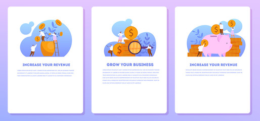 Increase revenue set. Idea of capital growth and finance