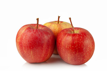 three ripe fresh red apples