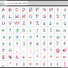  vector pixel fancy letter lightsaber